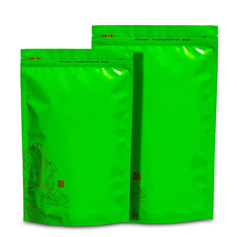 A+++++ Chinese Green tea Self sealing bag China Yun Wu tea Recyclable Packing Bag 250g High mountains Yunwu Tea Bag Zipper Bags