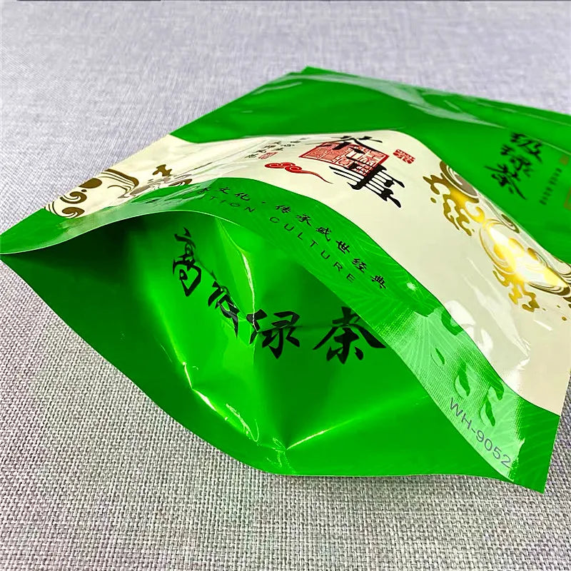 Window Self Sealing Stand Up Bag Longjing Tea Set Zipper Bags Green Chinese Tea Recyclable Sealing No Gift Packaging S,M.L Size