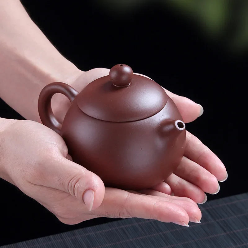 200ml China Yixing Teapot Clay Teapot Purple Clay Kettle for Puer Oolong Green Tea Chinese Handmade Zisha Kungfu Tea Pot