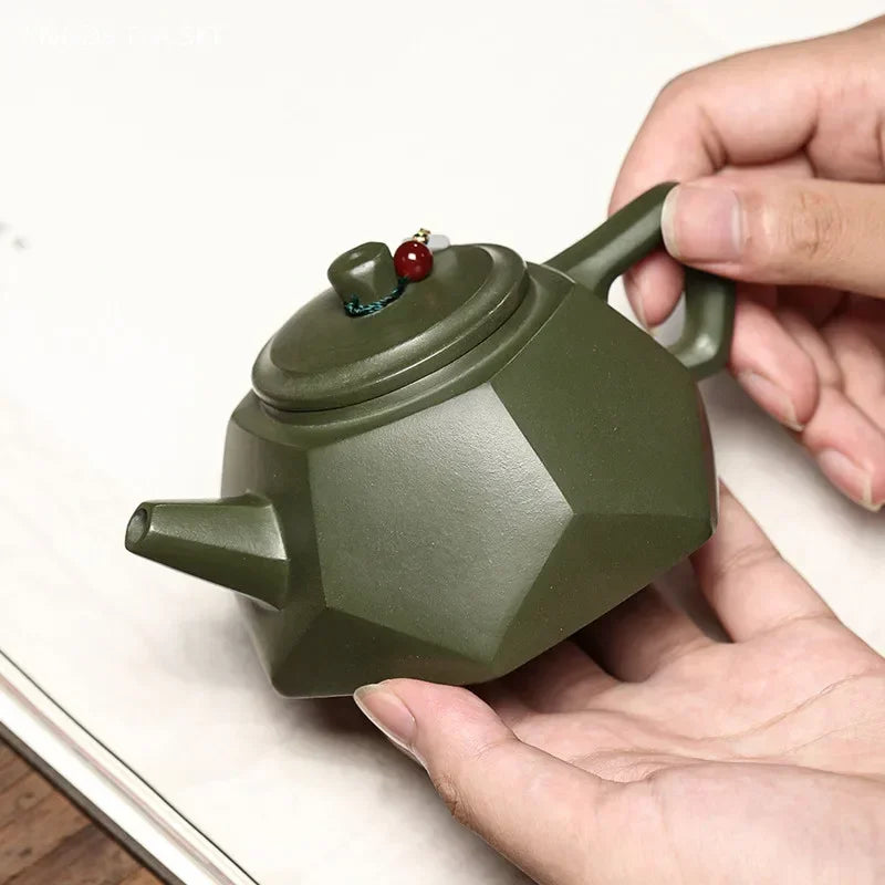 230ml Yixing Purple Clay Filter Tea Infuser Chinese Zisha Teaware Handmade Green Mud Tea Pot Household Custom Beauty Teapot