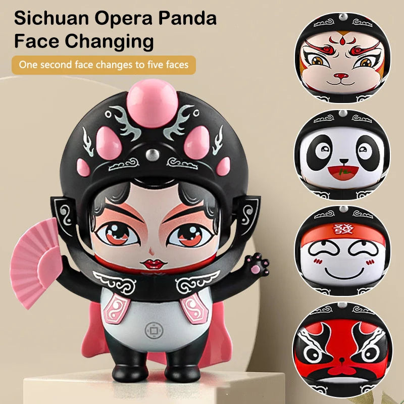 Sichuan Face Changing Dolls China Chinese Style Fortune Faces Change Makeup Crafts Ornament Children's Toy Gifts New Year