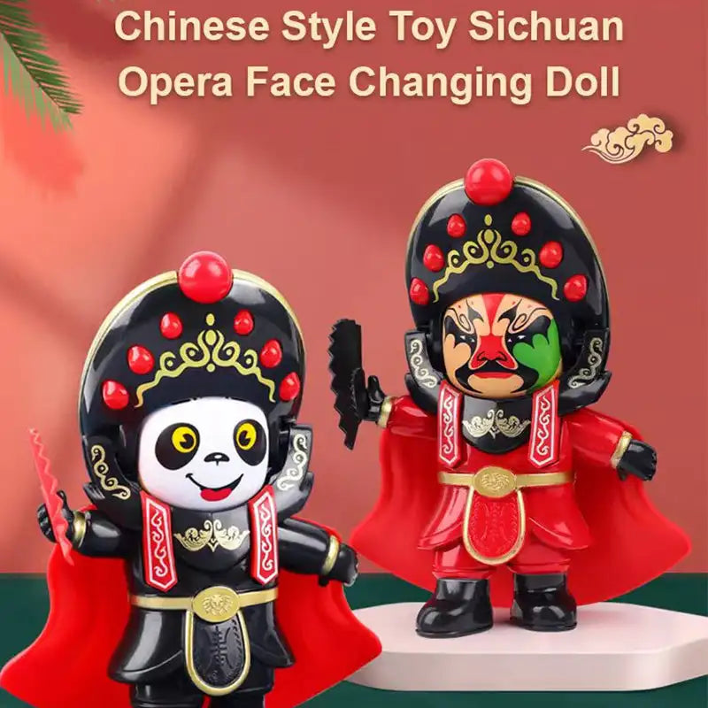 Sichuan Opera Face Changing Doll Ornament Szechuan Peking Opera Mask Doll Home Decor Chinese Style Face Changing Toy Gifts