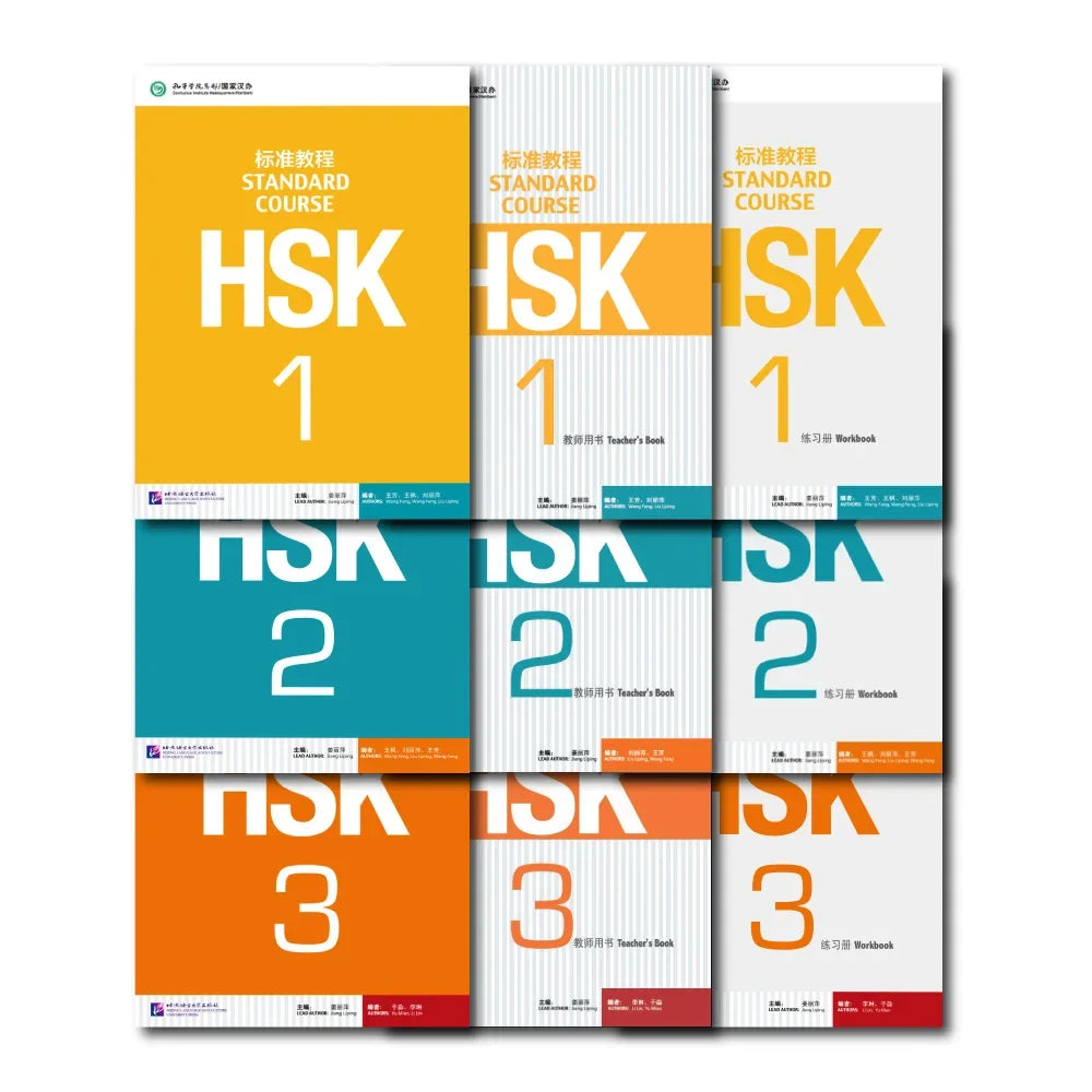 HSK Standard Course Student Textbooks and Workbooks and Teacher Books Level 1-3 (9 Books Total)  Learn Chinese