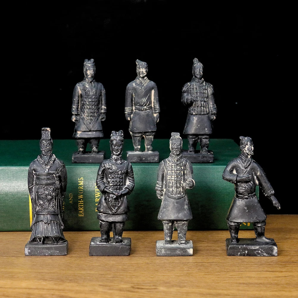 Chinese Antique Terracotta Army Soldier Sculpture Sand Table Archaeological Qin Dynasty Warriors Model Handicraft Gift Souvenir