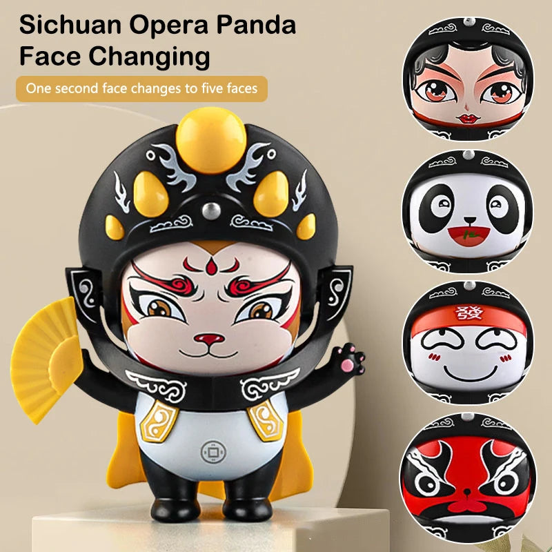 Sichuan Face Changing Dolls China Chinese Style Fortune Faces Change Makeup Crafts Ornament Children's Toy Gifts New Year