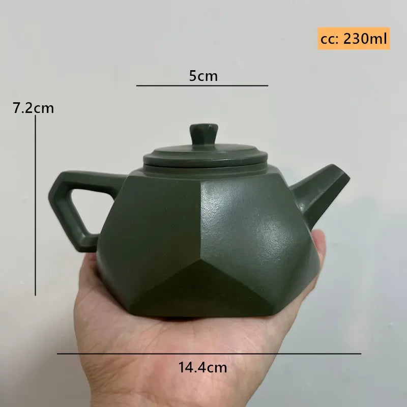 230ml Yixing Purple Clay Filter Tea Infuser Chinese Zisha Teaware Handmade Green Mud Tea Pot Household Custom Beauty Teapot