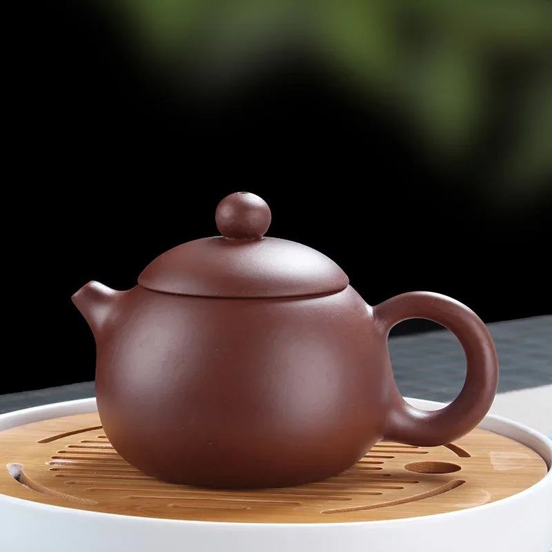 200ml China Yixing Teapot Clay Teapot Purple Clay Kettle for Puer Oolong Green Tea Chinese Handmade Zisha Kungfu Tea Pot