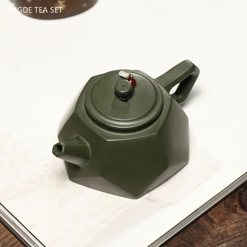 230ml Yixing Purple Clay Filter Tea Infuser Chinese Zisha Teaware Handmade Green Mud Tea Pot Household Custom Beauty Teapot