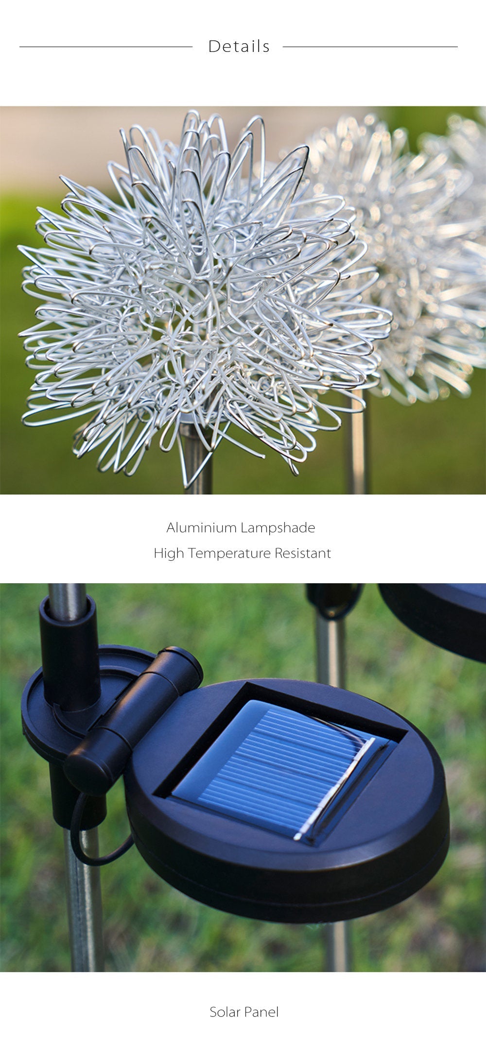 Dandelion Garden Lights (2 PCS) - Solar Powered - Warm Light - Colorful Light