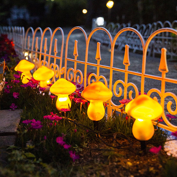 Solar Powered Garden Mushroom Lights - Waterproof