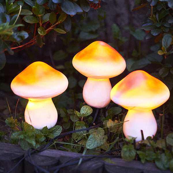 Solar Powered Garden Mushroom Lights - Waterproof